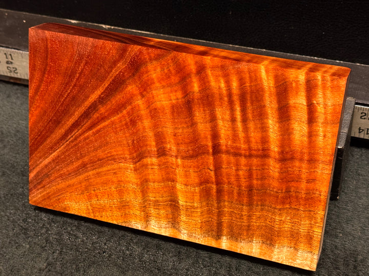 Hawaiian Curly Koa Wood Billet - 8" x 4.875+" x 1+"