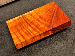 Hawaiian Curly Koa Wood Billet - 8" x 4.875+" x 1+"