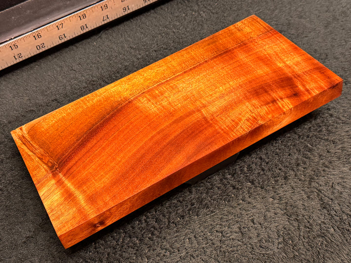 Hawaiian Curly Koa Wood Billet - 11.25" x 5.5" x 0.75"