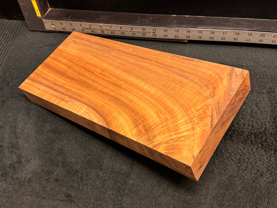 Hawaiian Curly Koa Wood Billet - 16.5" x 7.25" x 1.75+"