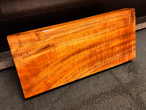 Hawaiian Curly Koa Wood Billet - 16.5" x 7.25" x 1.75+"