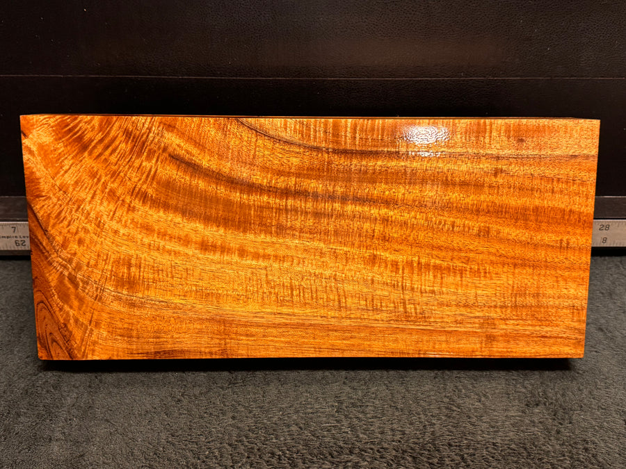 Hawaiian Curly Koa Wood Billet - 16.5" x 7.25" x 1.75+"