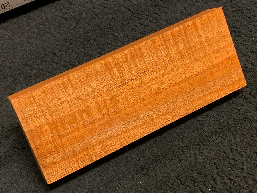 Hawaiian Curly Koa Wood Billet -  7.875" x 3" x 0.875+"
