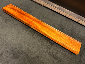 Hawaiian Curly Koa Wood Billet - 24" x 3.375" x 0.875+"