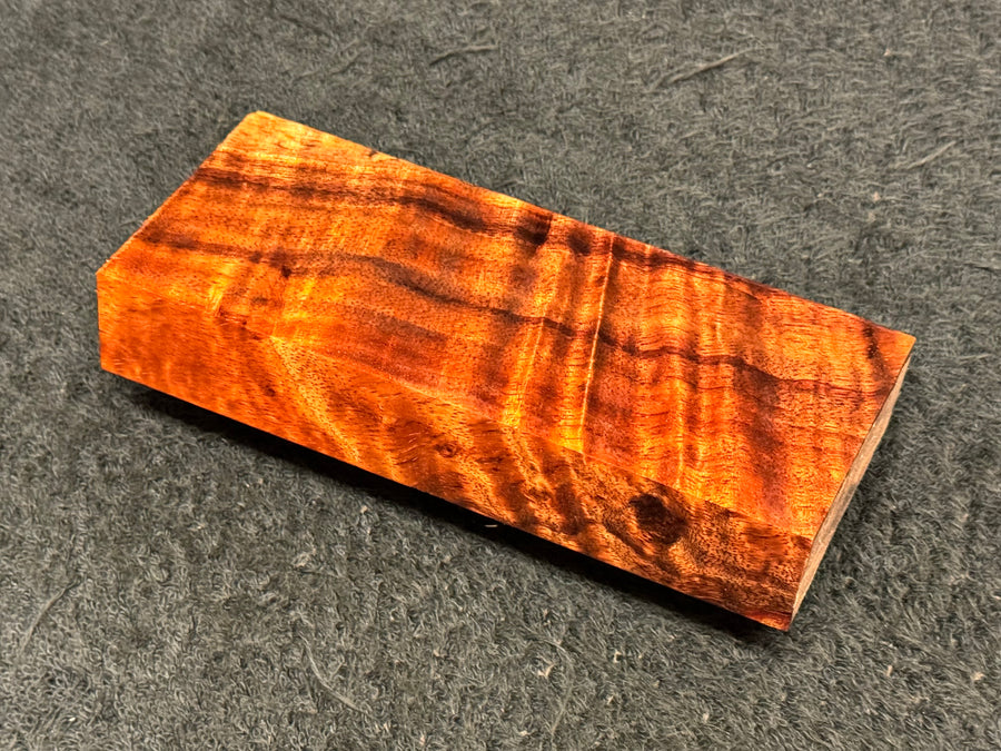 Hawaiian Curly Koa Wood Billet -  5.75" x 2.5" x 0.875+"