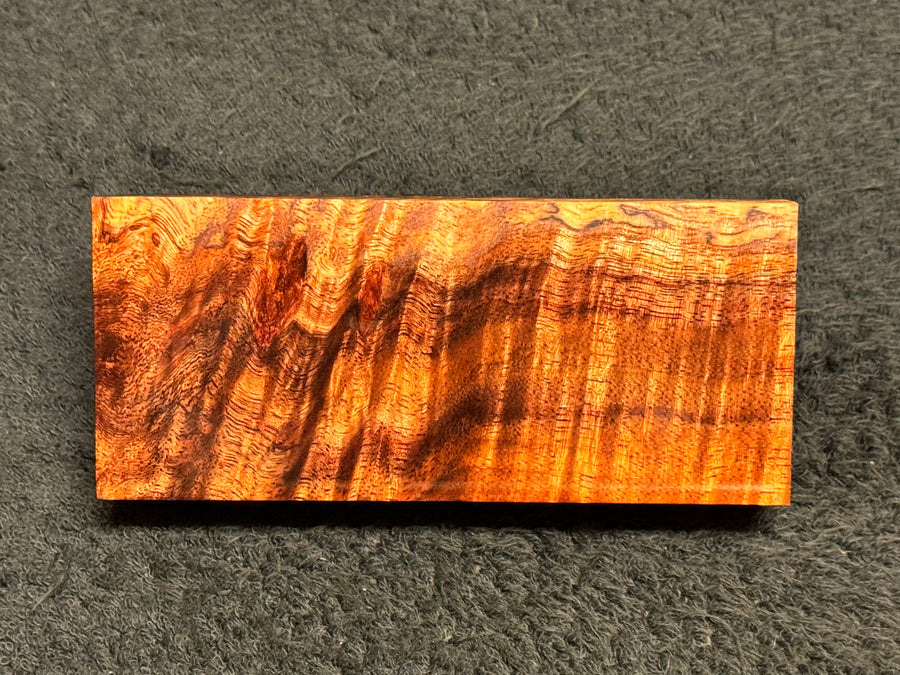 Hawaiian Curly Koa Wood Billet -  5.75" x 2.5" x 0.875+"
