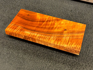 Hawaiian Curly Koa Wood Billet - 9.75" x 4.875" x 0.75"