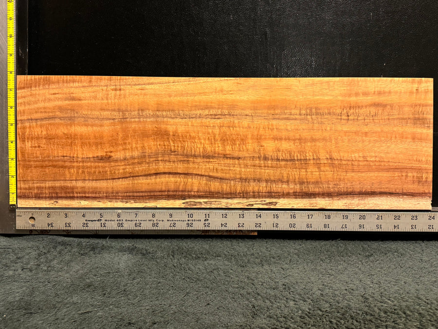 Hawaiian Curly Koa Wood Billet - 24" x 7.5+" x 1.625"