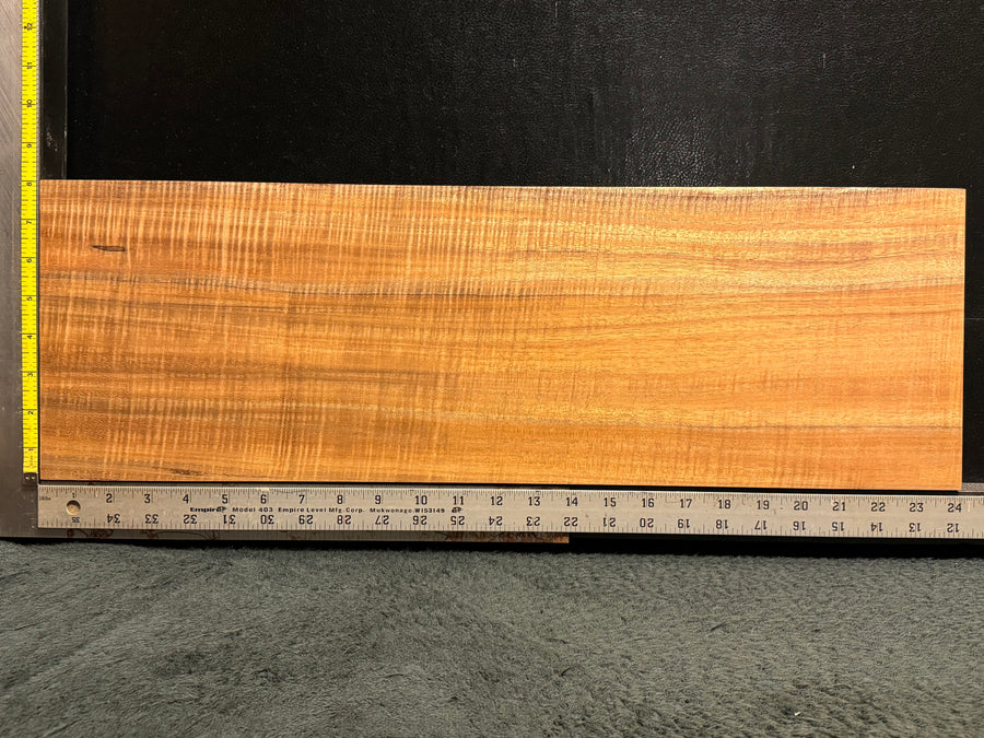 Hawaiian Curly Koa Wood Billet - 24" x 7.75+" x 1.625+"
