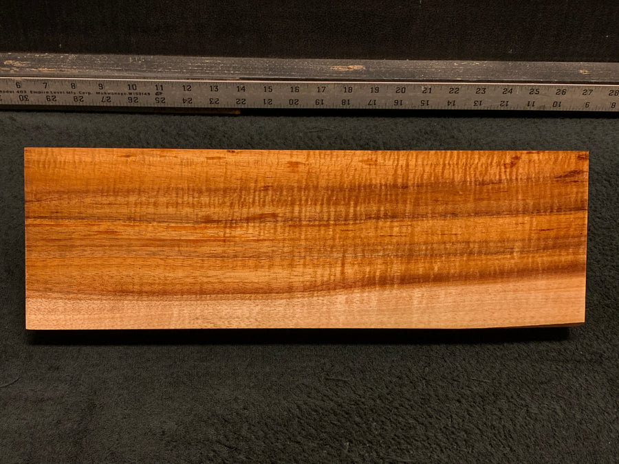 Hawaiian Curly Koa Wood Billet - 15.5" x 4.875+" x 1.375+"