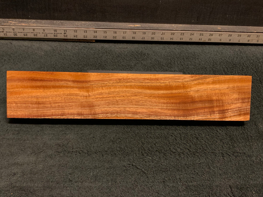 Hawaiian Curly Koa Wood Billet - 17.875+" x 3.375" x 1.25+"