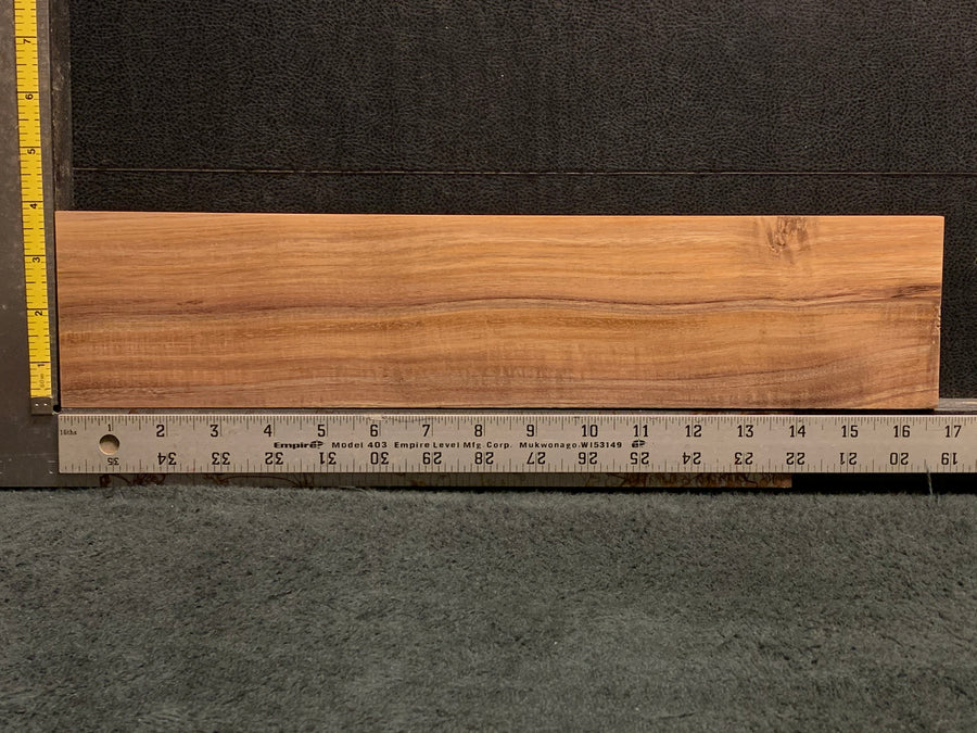 Hawaiian Curly Koa Wood Billet - 16.5" x 3.625" x 0.625+"