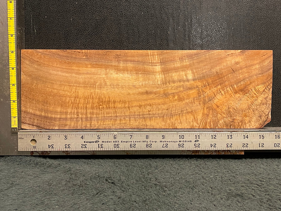 Hawaiian Curly Koa Wood Billet - 15.75" x 5" x 1"