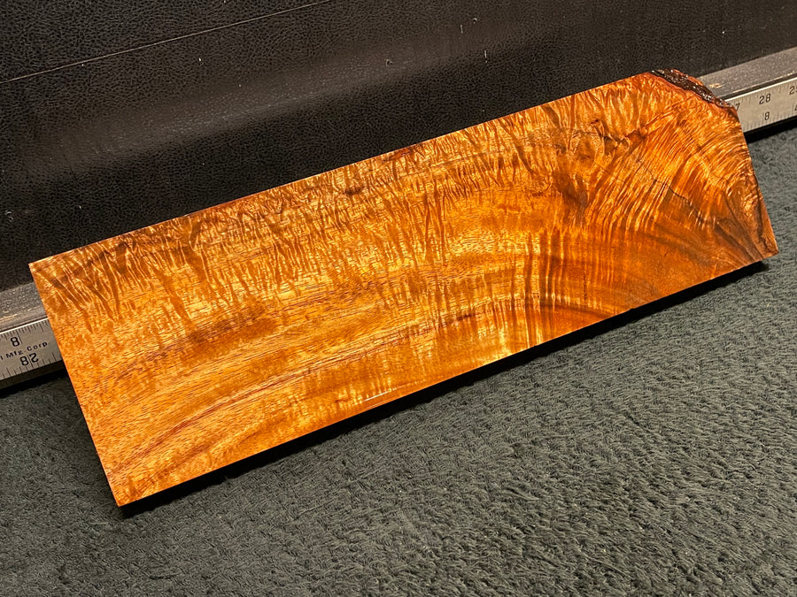 Hawaiian Curly Koa Wood Billet - 15.75" x 5" x 1"