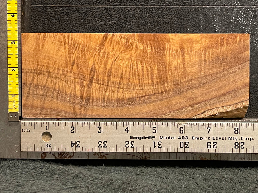 Hawaiian Curly Koa Wood Billet -  8.25" x 3.125" x 1+"
