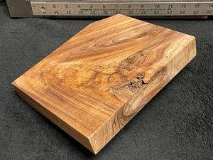 Hawaiian Curly Koa Wood Craft and Project Blank - 9.25" x 7.75" x 1.375+"