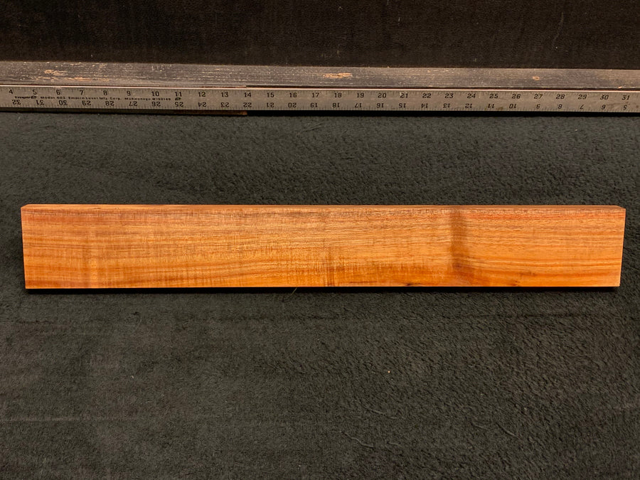 Hawaiian Curly Koa Wood Billet - 21.75" x 2.875+" x 0.875"