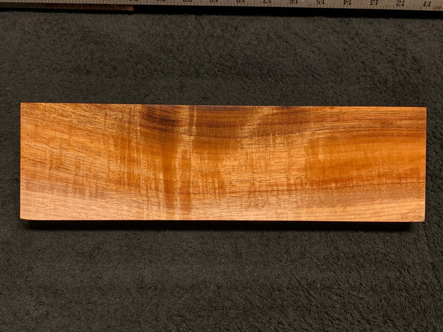 Hawaiian Curly Koa Wood Billet - 11" x 3.25" x 1.125"