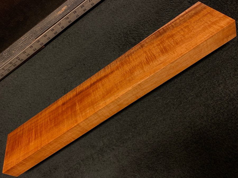 Hawaiian Curly Koa Wood Billet - 21.75" x 4.125" x 1.5"