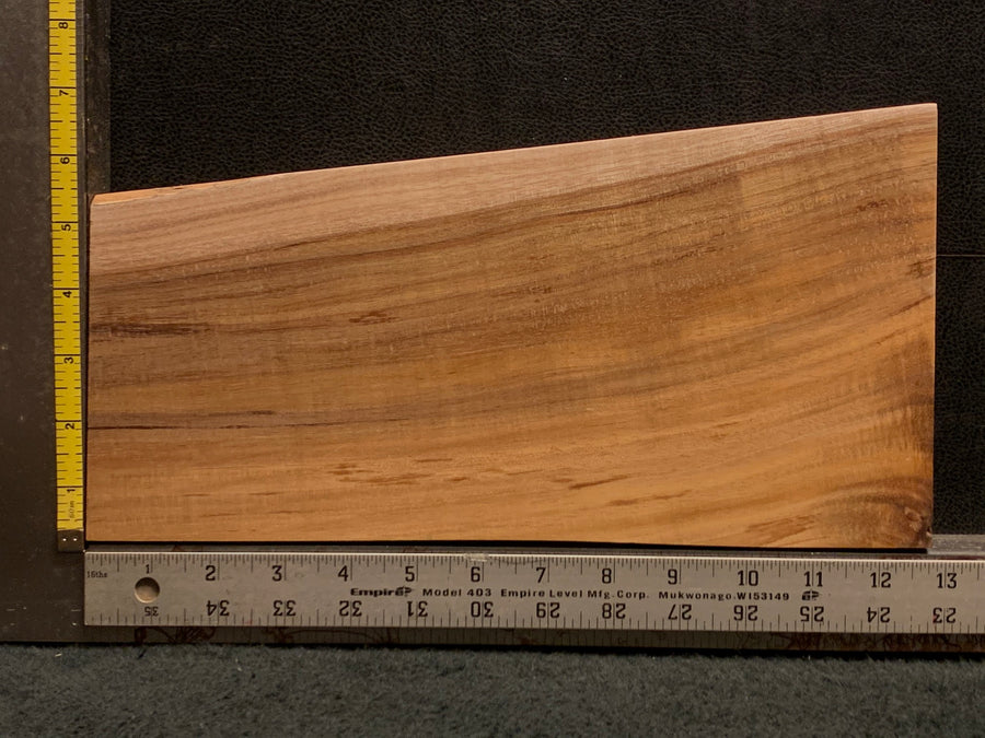 Hawaiian Curly Koa Wood Billet - 12.5" x (6.5" to 5") x 1.25"