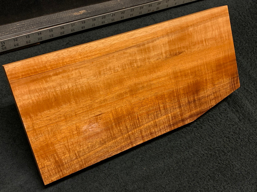 Hawaiian Curly Koa Wood Billet - 16.5" x 7.625" x 1.5"