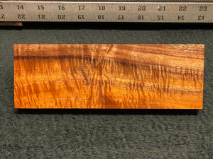Hawaiian Curly Koa Wood Billet -  8" x 2.75" x 0.875+"