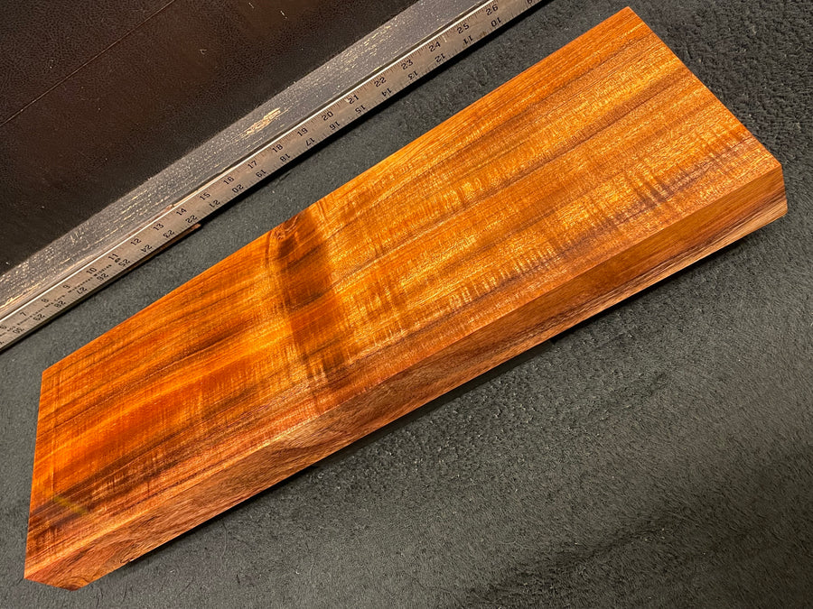 Hawaiian Curly Koa Wood Billet -  22" x 7.375" x 1.75"